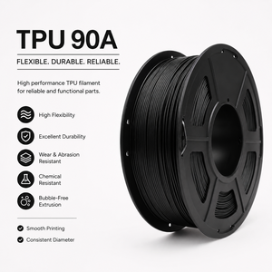 LONQI Flexible TPU 90A 3D <b>Printer</b> Filament 1.75 mm High Elasticity Tear Resistance Easy to Print for Functional Parts TPU-90A - Product Image 2