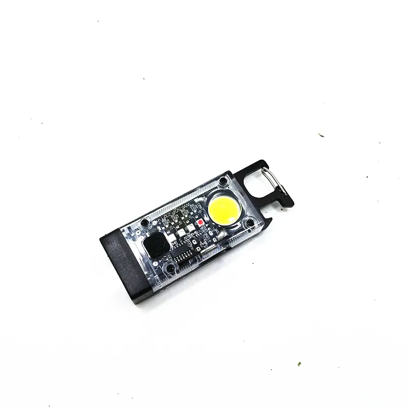 Led Keychain Đèn pin siêu sáng ngoài trời mini sạc LED đèn pin với ánh sáng bên cho cắm trại trường hợp khẩn cấp