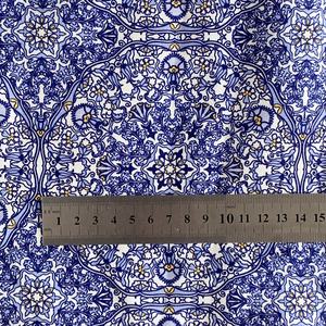 Fabrika doğrudan özel dijital baskılı 55% keten 45% viskon karışımlı reaktif boya baskı kumaş elbise için - Product Image 6