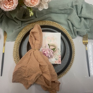 <span class=keywords><strong>Serviette</strong></span> de <span class=keywords><strong>Table</strong></span> 100 % <span class=keywords><strong>Coton</strong></span> Lavable Naturelle - Product Image 3