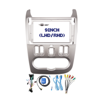 Meihua-Kit de Cadre de Tableau de Bord QLED pour RENAULT LOGAN, Android, pour Lecteur DVD, Radio Fascia DSP, 9 Pouces