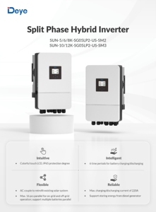Inversor Híbrido Deye <span class=keywords><strong>SUN</strong></span>-5/6/8K-SG05LP2-US-SM2 5KW 6KW 8KW Inversor de Energía Solar 120V/240V Fase Dividida - Product Image 2