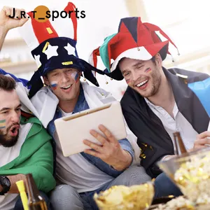JRT özel tüm ülkeler peluş spor 2023 futbol parti hayranları tezahürat şapkalar katar futbol şapkalar kadife parti şapkaları