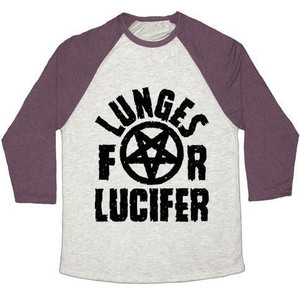 Lunges for Lucifer Unisex Tri-Blend <b>Baseball</b> <b>Tee</b> - Product Image 5