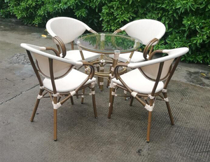 Venta caliente Cafetería <span class=keywords><strong>Mesa</strong></span> y sillas Bar Bambú Mirando Balcón Patio Silla comercial Muebles <span class=keywords><strong>de</strong></span> exterior - Product Image 3