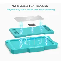 RF4 RF-MRP Pad magnétique de reballing 500 ° Pochoir de soudure BGA en silicone résistant à la chaleur et antidérapant pour iPhone et Android