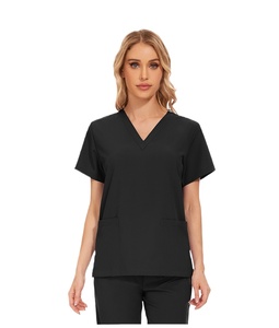 42021 prêt à l'emploi Logo personnalisé Logo personnalisé vêtements de travail combinaison ignifuge gommages médicaux Chine blanc noir - Product Image 1