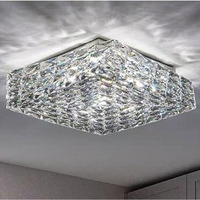 Plafonniers en cristal dorés modernes Nouveau style Lumière LED de luxe d'intérieur pour chambre Base en fer pour bureau à domicile