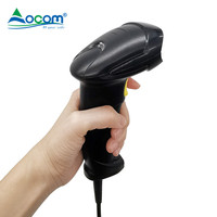 Lecteur de codes-barres portable filaire OCBS-LA15 avec fonction de détection automatique, lecteur laser avec support compatible avec Android