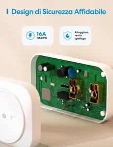 <span class=keywords><strong>Enchufe</strong></span> Inteligente WiFi 16A para Chile e Italia, <span class=keywords><strong>Enchufe</strong></span> Inalámbrico Compatible con Alexa, Google Home Assistant y la Aplicación Tuya SmartLife - Product Image 5