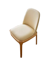 Chaises de salle à manger en bois massif de style nordique moderne et minimaliste avec dossier en tissu, design pour la maison, le salon et le restaurant