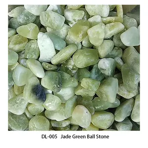 DL-005 Нефритового зеленого цвета с цветными шариками Камень Речной камень красивый галечный камень