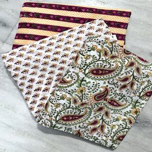 Tissu en coton non tissé écologique, doux, respirant, léger, 90 GSM, motif floral uni pour robes, tentures murales, décoration intérieure - Product Image 3