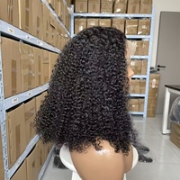Peluca Rizada Estilo Vietnamita de 16A, 14-30 Pulgadas, con Encaje Transparente 13x4, 100% Cabello Humano, Apta para Mujeres Negras