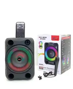 Zqs8148 Active Led Rgb Wireless Super Bass Stage Party Dj Woofer Karaoke Bt Amplifier Subwoofer Multimedia Speaker