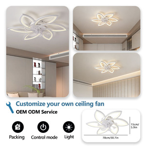 Nouveau ventilateur <span class=keywords><strong>de</strong></span> plafond silencieux avec télécommande, lumière LED, moteur AC/DC, 6 pales en ABS pour salon et chambre, intelligent, forte puissance <span class=keywords><strong>de</strong></span> ventilation - Product Image 5