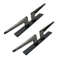 Pieds de meubles en métal doré de luxe modernes SPONGDE, pieds de canapé triangulaires décoratifs robustes avec emblème pour armoire, table basse