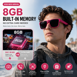Gafas de Sol Inteligentes con Cámara HD y IA, 8 GB de Memoria Integrada, Micrófono Dual con Reducción de Ruido, para Uso en Exteriores, Novedad 2026 - Product Image 1