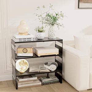 Estante apilable de Metal ajustable para dormitorio, sala de estar, oficina, organizador de almacenamiento para ahorrar espacio, fácil montaje - Product Image 6