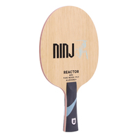Lame de tennis de table offensive Reactor W701 7 plis en Limba Ayous et fibre de carbone, attaque rapide, avec options de poignée droite/horizontale
