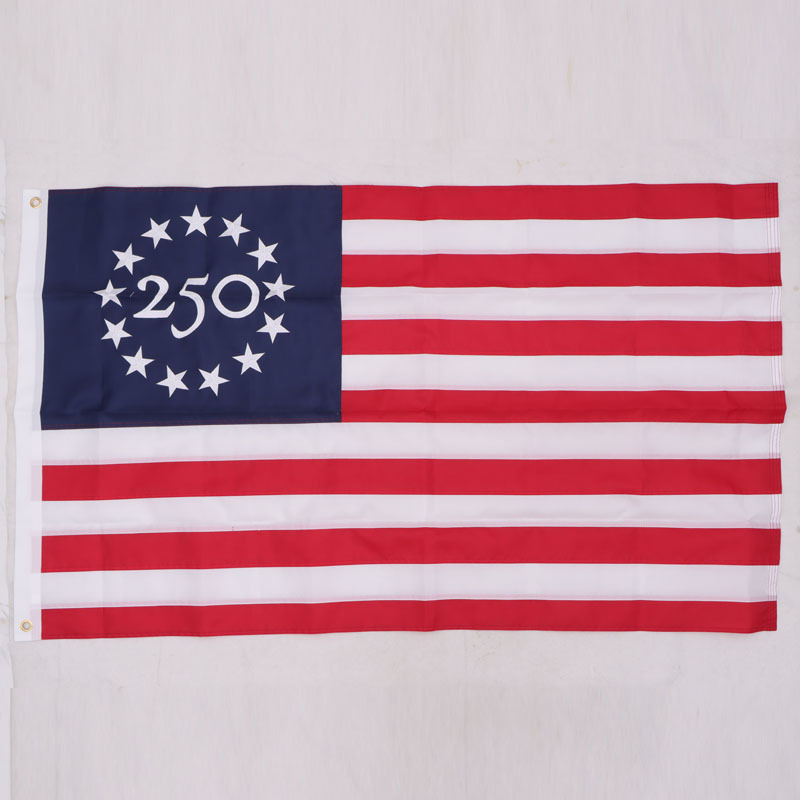 Bandera bordada del 250 aniversario