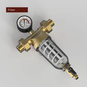 Préfiltre à <span class=keywords><strong>eau</strong></span> manuel de qualité industrielle pour usage hôtelier, autonettoyant, en acier inoxydable 306, filtre à <span class=keywords><strong>eau</strong></span> en laiton 1/2 1'' <span class=keywords><strong>avec</strong></span> manomètre - Product Image 4