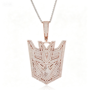 Collar con Colgante <span class=keywords><strong>de</strong></span> Autobot <span class=keywords><strong>de</strong></span> <span class=keywords><strong>Transformers</strong></span> Brillante con Cadena <span class=keywords><strong>de</strong></span> Circonia, Accesorio <span class=keywords><strong>de</strong></span> Joyería Moderno Estilo Hip-Hop - Product Image 3