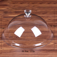 Couverture ronde transparente pour aliments en polycarbonate PC incassable de qualité alimentaire, 10 pouces