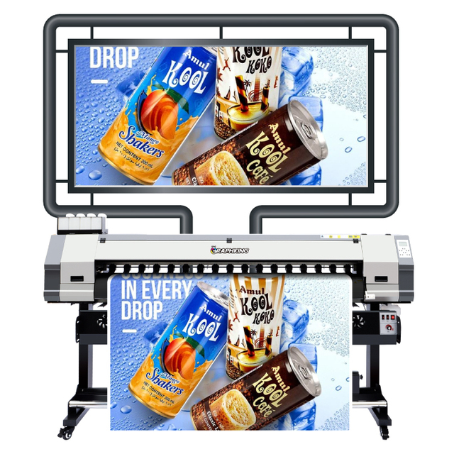 China Factory Direct Sale Eco Solvent Printer 1.6m Vinyl Sticker Flex Banner Inkjet Plotter