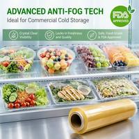 Film alimentaire en PVC souple, résistant aux micro-ondes et au congélateur, 600 m, qualité alimentaire, résistant à la chaleur, pour les collations et l'usage quotidien en cuisine professionnelle