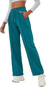 Comodo7 Pantalones de chándal sueltos de pierna ancha para mujer Pantalones holgados de chándal atléticos con cordón de cintura alta - Product Image 2