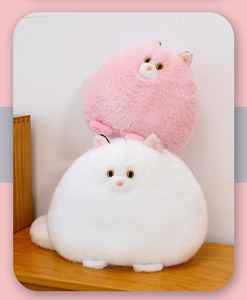 <strong>T</strong> New Soft White <strong>Cat</strong> Plush Toy Cute Kitten Stuffed Animal Toy Long Hair Round <strong>Cat</strong> Stuffed Toy - Product Image 3