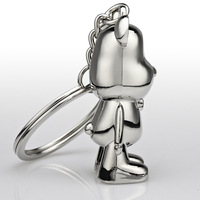 Vente en gros ours brillant ours violent porte-clés mode pendentif animation porte-clés ours violent métal 3d dessin animé lapin porte-clés