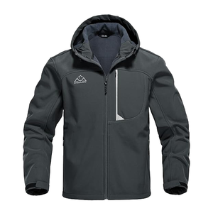 Chaqueta de Invierno para Hombre, Cuello Redondo, Tejido de Lana, Transpirable, Ecológica, de Secado Rápido, Resistente al Agua y al Viento, Color Liso - Product Image 1