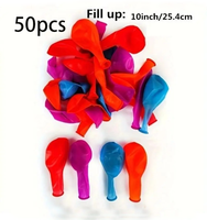 50 ballons néon réutilisables, 6 couleurs, impression fluorescente UV, décorations de fête durables pour anniversaire, Noël, Pâques, Diwali