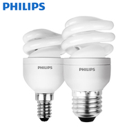 Ampoule à économie d'énergie Philips, spirale E27 E14, lampe fluorescente à vis, lampe électrique domestique super lumineuse, lampe à économie d'énergie