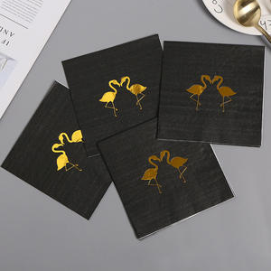 LE NAPPAGE ARTS DE LA <span class=keywords><strong>TABLE</strong></span> Umweltfreundliche Bambusfaser-Papierservietten 33x33 cm 2-lagig Schwarz 50 Stück Beutelverpackung für Hotelgebrauch - Product Image 4