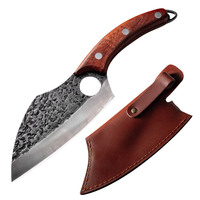 Couteau de boucher professionnel de 6 pouces |   Acier inoxydable à haute teneur en carbone |   Manche en bois de Pakka |   Couteau à viande et à agneau |   Échantillon gratuit