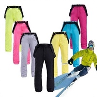Pantalons de ski pour adultes de style nouveau, hommes et femmes - Snowboard, ski alpin, épaissis, coupe-vent, chauds, bretelles amovibles, 100% polyester