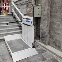 Vente chaude accessibles incliné hydraulique chaise incurvée plate-forme élévatrice pour escaliers