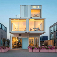 Chambres d'hôtel modulaires de luxe de 40 pieds en conteneurs préfabriqués respirants, installation rapide, pour cuisine, chambre, école, centre commercial, magasin