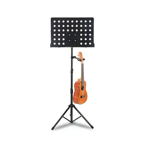 Groothandel Duurzaam P-06 Aluminium Zwart Statief Vouwen Orkest Bladmuziek Stand Muziek Boek Stand