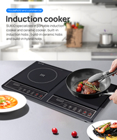 Vente flash Plaque de cuisson à induction double Chaleur résiduelle Cuisinière à induction infrarouge