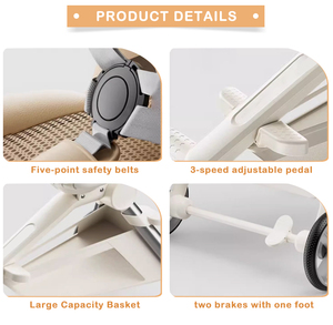 Trottinette 3-en-1 pour enfants avec roues lumineuses - Vélo d'équilibre convertible et tricycle pour tout-petits - Product Image 4