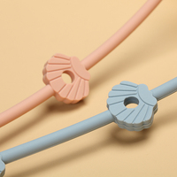 Dongli Clips de sucette en silicone pour nouveau-né de couleur personnalisée Longes de sucette en silicone en forme de coquille