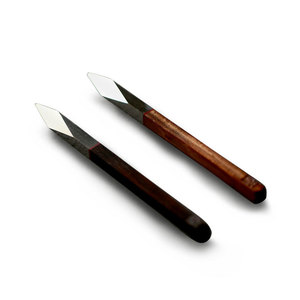 Cuchillo de Té Gu Lan de Ébano y Palisandro, Aguja de Té Hecha a Mano de Acero Inoxidable, Forma Plana, Accesorios Tradicionales para la Ceremonia del Té - Product Image 5