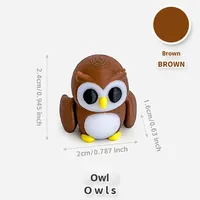 Vente en gros de jouets d'animaux miniatures imprimés en 3D, modèles de simulation colorés pour la décoration de micro-paysages, transfrontalier