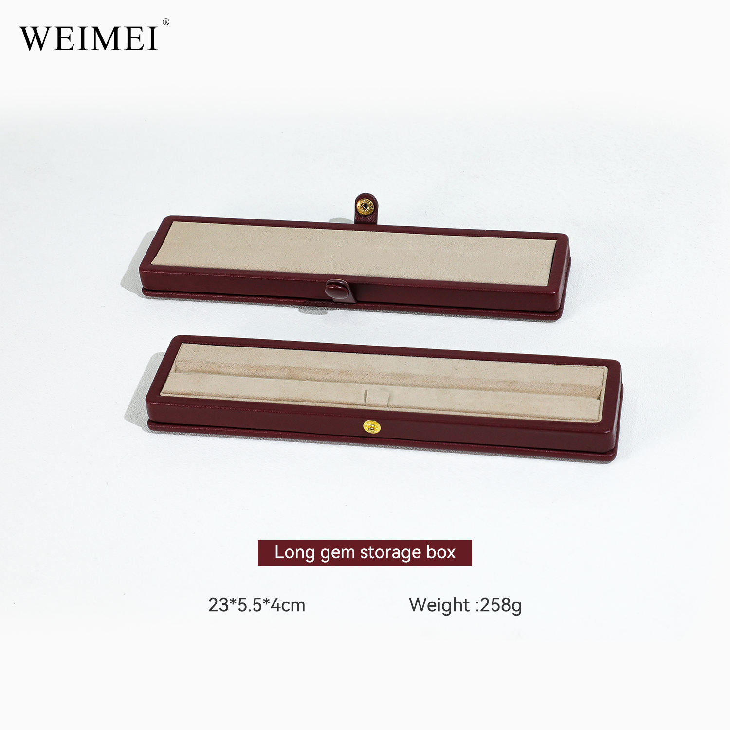 Longue boîte de rangement gemme