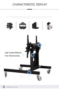 Rolling TV Mount Đứng Xe Đẩy 32-65Inch Màn Hình Plasma LED LCD Monitor Chiều Cao Thấp Đứng Giỏ Hàng D750 - Product Image 6