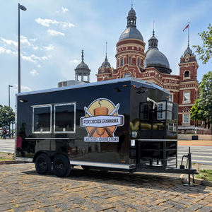 รถพ่วงขายอาหารเคลื่อนที่แบบกำหนดเองบาร์เบียร์รถกาแฟแฮมเบอร์เกอร์และรถบรรทุกไก่ทอดพร้อมเครื่องครัวครบชุด - Product Image 1